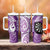 Personalised New Zealand Darts Tumbler With Handle Aotearoa Fern Mix Paua Shell Manaia - Purple