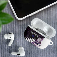 New Zealand Silver Fern Rugby Custom AirPods Case Go All Black Purple Maori Paua Shell - Polynesian Pride