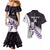 New Zealand Silver Fern Rugby Custom Couples Matching Mermaid Dress and Hawaiian Shirt Go All Black Purple Maori Paua Shell - Polynesian Pride