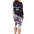 New Zealand Silver Fern Rugby Custom Family Matching Long Sleeve Bodycon Dress and Hawaiian Shirt Go All Black Purple Maori Paua Shell - Polynesian Pride