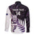 New Zealand Silver Fern Rugby Custom Family Matching Mermaid Dress and Hawaiian Shirt Go All Black Purple Maori Paua Shell - Polynesian Pride