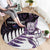 New Zealand Silver Fern Rugby Custom Round Carpet Go All Black Purple Maori Paua Shell - Polynesian Pride