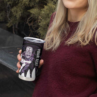 New Zealand Silver Fern Rugby Custom Tumbler Cup Go All Black Purple Maori Paua Shell - Polynesian Pride