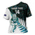 New Zealand Silver Fern Rugby Custom Cross Shoulder Shirt Go All Black Turquoise Maori Paua Shell - Polynesian Pride