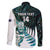 New Zealand Silver Fern Rugby Custom Family Matching Mermaid Dress and Hawaiian Shirt Go All Black Turquoise Maori Paua Shell - Polynesian Pride