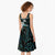 New Zealand Silver Fern Rugby Custom Midi Dress Go All Black Turquoise Maori Paua Shell - Polynesian Pride