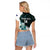 New Zealand Silver Fern Rugby Custom Raglan Cropped T Shirt Go All Black Turquoise Maori Paua Shell - Polynesian Pride