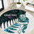 New Zealand Silver Fern Rugby Custom Round Carpet Go All Black Turquoise Maori Paua Shell - Polynesian Pride