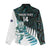New Zealand Silver Fern Rugby Custom Women Casual Shirt Go All Black Turquoise Maori Paua Shell - Polynesian Pride