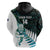 New Zealand Silver Fern Rugby Custom Zip Hoodie Go All Black Turquoise Maori Paua Shell - Polynesian Pride