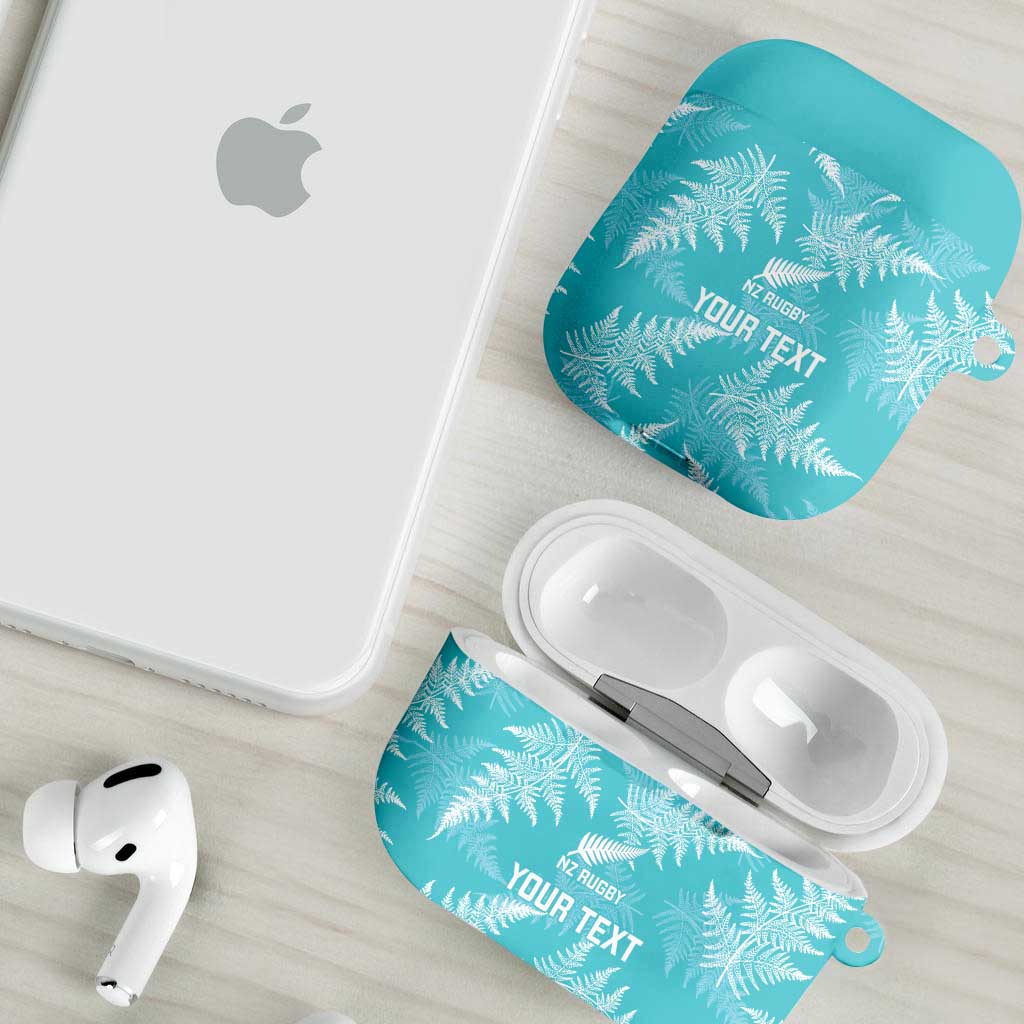 New Zealand Silver Fern Rugby Custom AirPods Case Go Aotearoa Champions Turquoise Version - Polynesian Pride