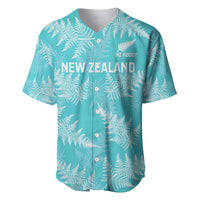 New Zealand Silver Fern Rugby Custom Baseball Jersey Go Aotearoa Champions Turquoise Version - Polynesian Pride
