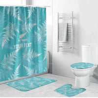 New Zealand Silver Fern Rugby Custom Bathroom Set Go Aotearoa Champions Turquoise Version - Polynesian Pride