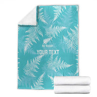 New Zealand Silver Fern Rugby Custom Blanket Go Aotearoa Champions Turquoise Version - Polynesian Pride