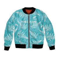 New Zealand Silver Fern Rugby Custom Bomber Jacket Go Aotearoa Champions Turquoise Version - Polynesian Pride