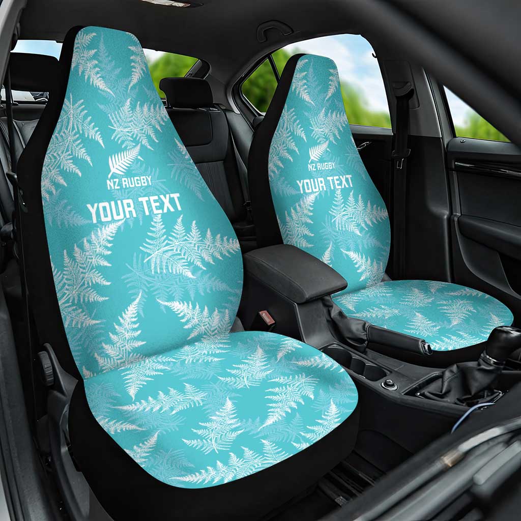 New Zealand Silver Fern Rugby Custom Car Seat Cover Go Aotearoa Champions Turquoise Version - Polynesian Pride