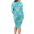 New Zealand Silver Fern Rugby Custom Family Matching Long Sleeve Bodycon Dress and Hawaiian Shirt Go Aotearoa Champions Turquoise Version - Polynesian Pride