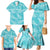 New Zealand Silver Fern Rugby Custom Family Matching Mermaid Dress and Hawaiian Shirt Go Aotearoa Champions Turquoise Version - Polynesian Pride