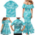 New Zealand Silver Fern Rugby Custom Family Matching Mermaid Dress and Hawaiian Shirt Go Aotearoa Champions Turquoise Version - Polynesian Pride
