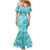 New Zealand Silver Fern Rugby Custom Family Matching Mermaid Dress and Hawaiian Shirt Go Aotearoa Champions Turquoise Version - Polynesian Pride