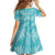 New Zealand Silver Fern Rugby Custom Family Matching Off Shoulder Short Dress and Hawaiian Shirt Go Aotearoa Champions Turquoise Version - Polynesian Pride