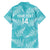 New Zealand Silver Fern Rugby Custom Family Matching Off Shoulder Short Dress and Hawaiian Shirt Go Aotearoa Champions Turquoise Version - Polynesian Pride