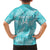 New Zealand Silver Fern Rugby Custom Family Matching Short Sleeve Bodycon Dress and Hawaiian Shirt Go Aotearoa Champions Turquoise Version - Polynesian Pride