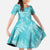 New Zealand Silver Fern Rugby Custom Family Matching Short Sleeve Bodycon Dress and Hawaiian Shirt Go Aotearoa Champions Turquoise Version - Polynesian Pride