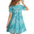New Zealand Silver Fern Rugby Custom Family Matching Short Sleeve Bodycon Dress and Hawaiian Shirt Go Aotearoa Champions Turquoise Version - Polynesian Pride