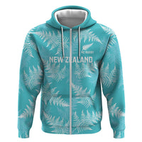 New Zealand Silver Fern Rugby Custom Hoodie Go Aotearoa Champions Turquoise Version - Polynesian Pride