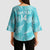 New Zealand Silver Fern Rugby Custom Kimono Sleeve Blouse Go Aotearoa Champions Turquoise Version - Polynesian Pride