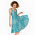 New Zealand Silver Fern Rugby Custom Midi Dress Go Aotearoa Champions Turquoise Version - Polynesian Pride