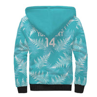 New Zealand Silver Fern Rugby Custom Sherpa Hoodie Go Aotearoa Champions Turquoise Version - Polynesian Pride