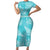 New Zealand Silver Fern Rugby Custom Short Sleeve Bodycon Dress Go Aotearoa Champions Turquoise Version - Polynesian Pride