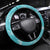 New Zealand Silver Fern Rugby Steering Wheel Cover Go Aotearoa Champions Turquoise Version - Polynesian Pride