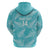 New Zealand Silver Fern Rugby Custom Zip Hoodie Go Aotearoa Champions Turquoise Version - Polynesian Pride