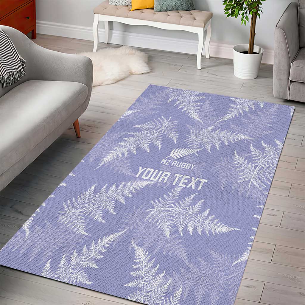 New Zealand Silver Fern Rugby Custom Area Rug Go Aotearoa Champions Purple Version - Polynesian Pride