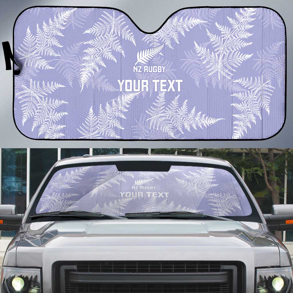 New Zealand Silver Fern Rugby Custom Auto Sun Shade Go Aotearoa Champions Purple Version - Polynesian Pride
