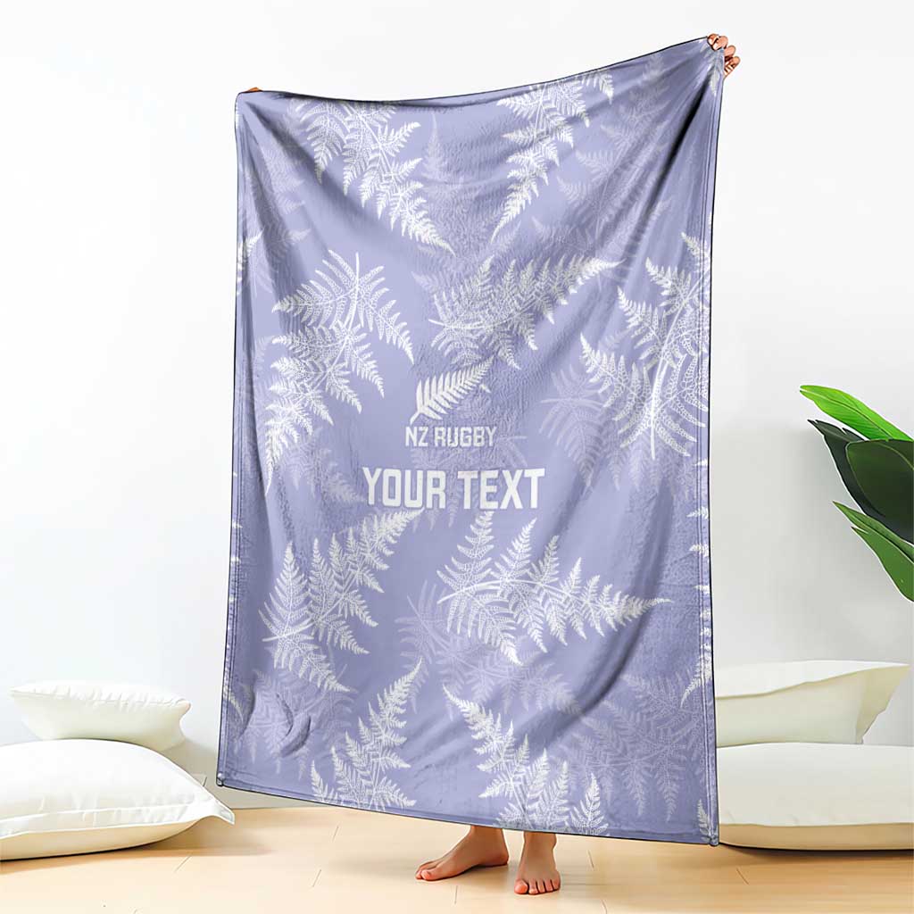 New Zealand Silver Fern Rugby Custom Blanket Go Aotearoa Champions Purple Version - Polynesian Pride