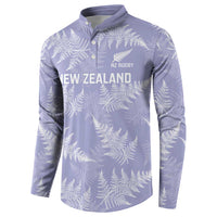 New Zealand Silver Fern Rugby Custom Button Sweatshirt Go Aotearoa Champions Purple Version - Polynesian Pride