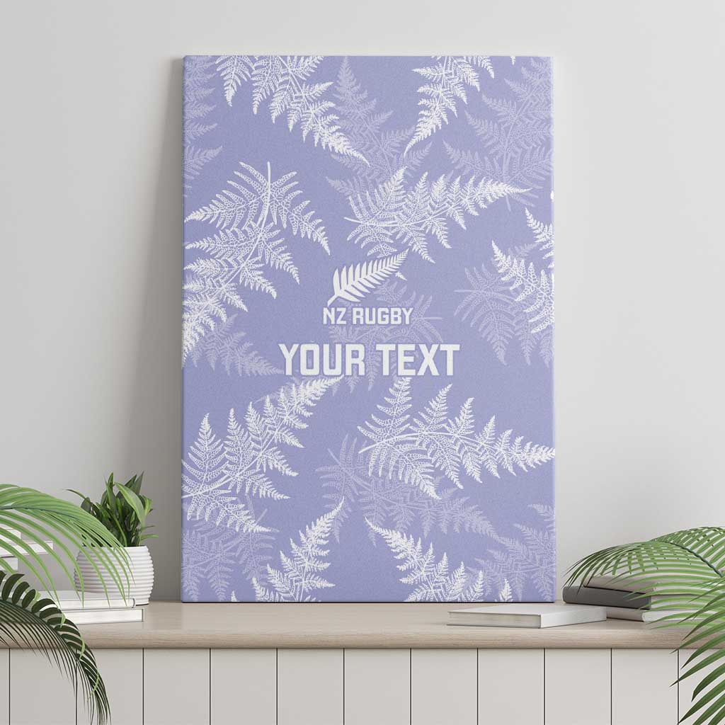 New Zealand Silver Fern Rugby Custom Canvas Wall Art Go Aotearoa Champions Purple Version - Polynesian Pride