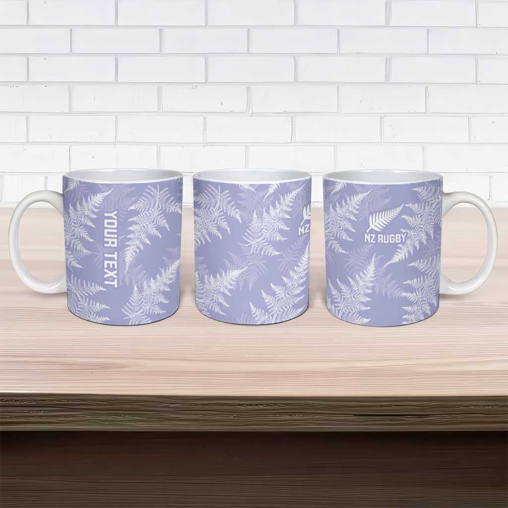 New Zealand Silver Fern Rugby Custom Ceramic Mug Go Aotearoa Champions Purple Version - Polynesian Pride