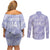New Zealand Silver Fern Rugby Custom Couples Matching Off Shoulder Short Dress and Long Sleeve Button Shirt Go Aotearoa Champions Purple Version - Polynesian Pride