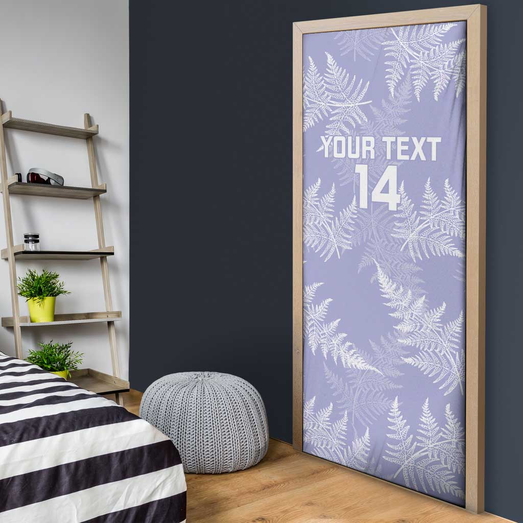 New Zealand Silver Fern Rugby Custom Door Cover Go Aotearoa Champions Purple Version - Polynesian Pride