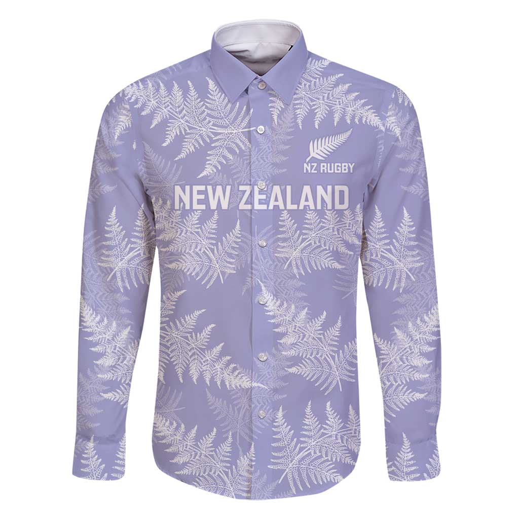 New Zealand Silver Fern Rugby Custom Family Matching Long Sleeve Bodycon Dress and Hawaiian Shirt Go Aotearoa Champions Purple Version - Polynesian Pride