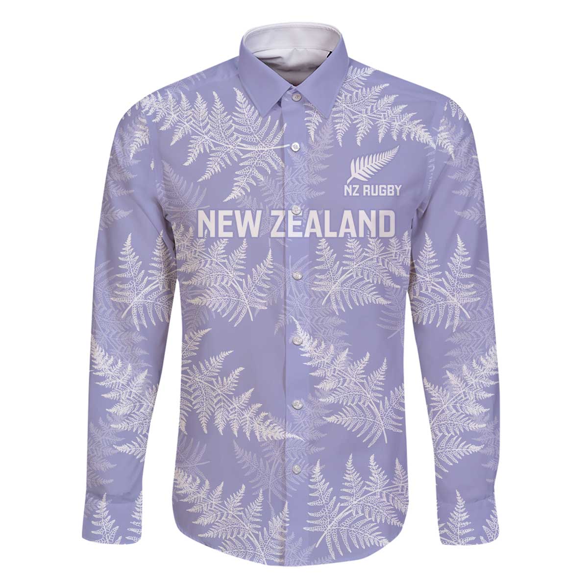 New Zealand Silver Fern Rugby Custom Family Matching Off The Shoulder Long Sleeve Dress and Hawaiian Shirt Go Aotearoa Champions Purple Version - Polynesian Pride