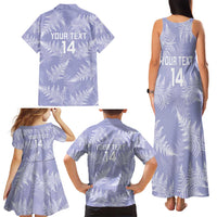 New Zealand Silver Fern Rugby Custom Family Matching Tank Maxi Dress and Hawaiian Shirt Go Aotearoa Champions Purple Version - Polynesian Pride