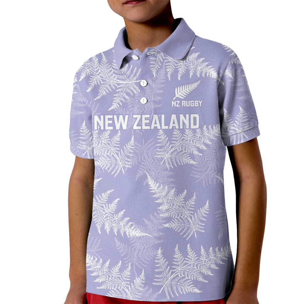 New Zealand Silver Fern Rugby Custom Kid Polo Shirt Go Aotearoa Champions Purple Version - Polynesian Pride