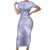 New Zealand Silver Fern Rugby Custom Short Sleeve Bodycon Dress Go Aotearoa Champions Purple Version - Polynesian Pride
