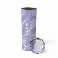 New Zealand Silver Fern Rugby Custom Skinny Tumbler Go Aotearoa Champions Purple Version - Polynesian Pride